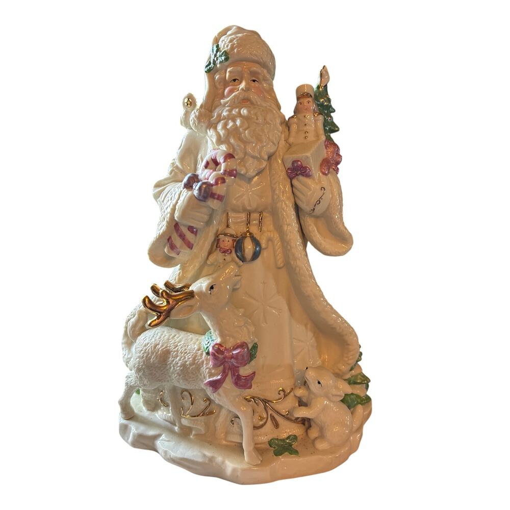 Victorian style Santa clause music box